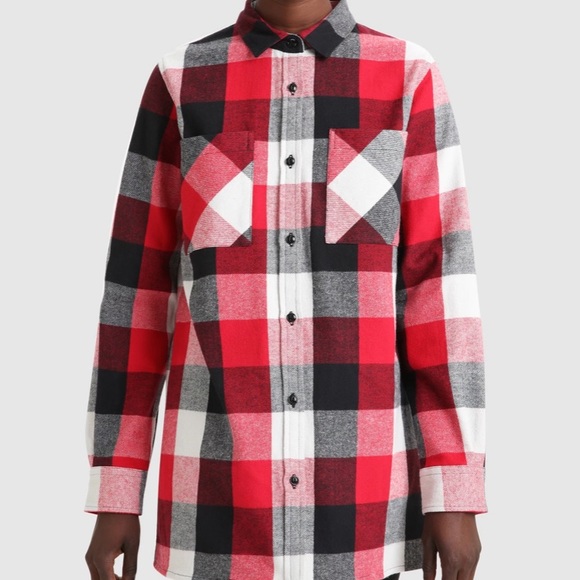 Woolrich Womens Boyfriend Flannel Shirt Multicolor Archive Check Cotton Shirt L - Picture 13 of 13